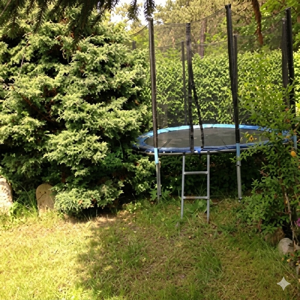 Trampolin im Garten